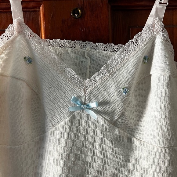 Vintage Coldpruf White Camisole Tank Top – Lace Trim, Undershirt Size Medium - Picture 2 of 8